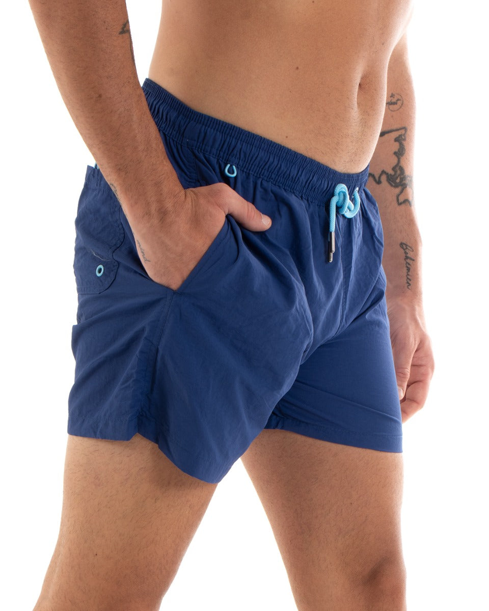 GIOSAL-SU1212A Herren-Boxershorts, einfarbig, elastisch, Königsblau