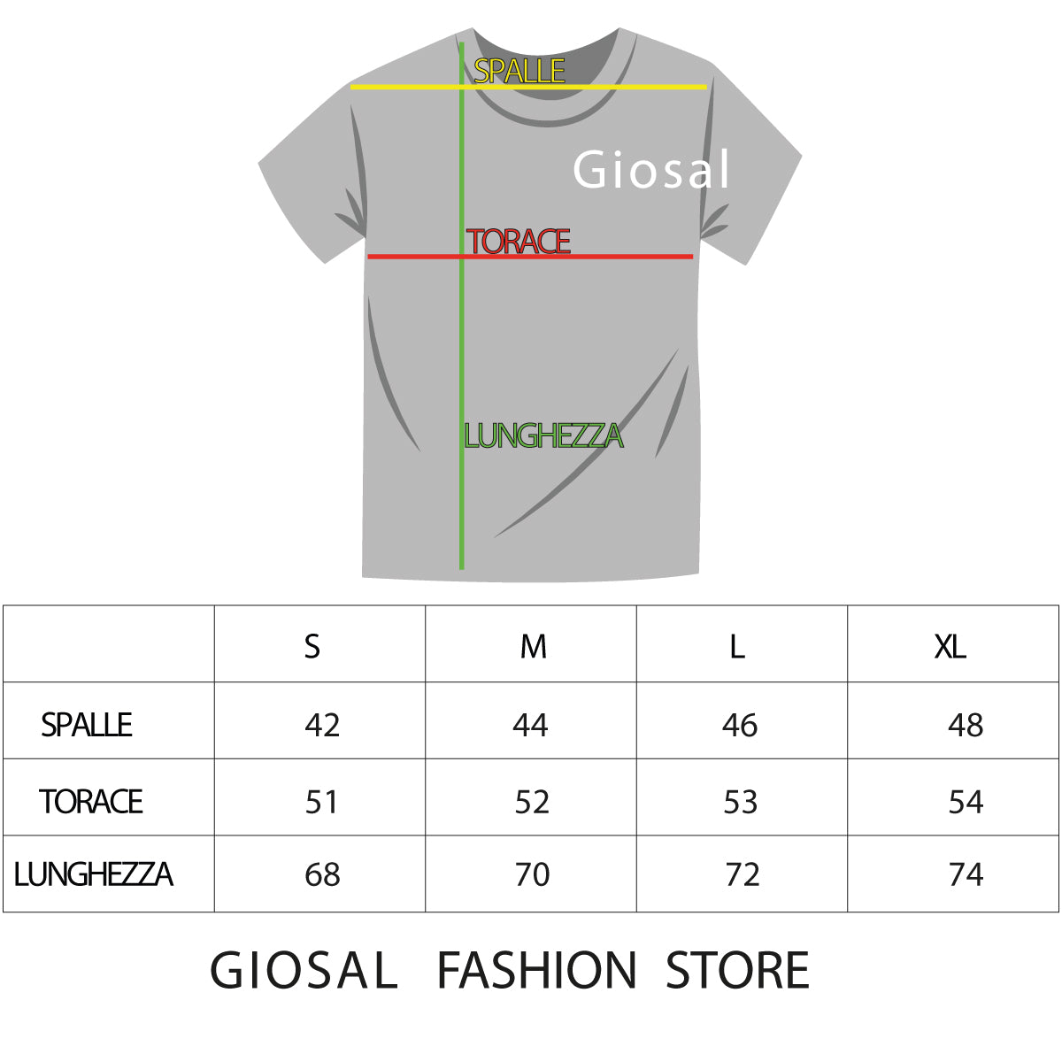 T-shirt Uomo Mezza Manica MOD Stampa Scritta Bianca Casual GIOSAL