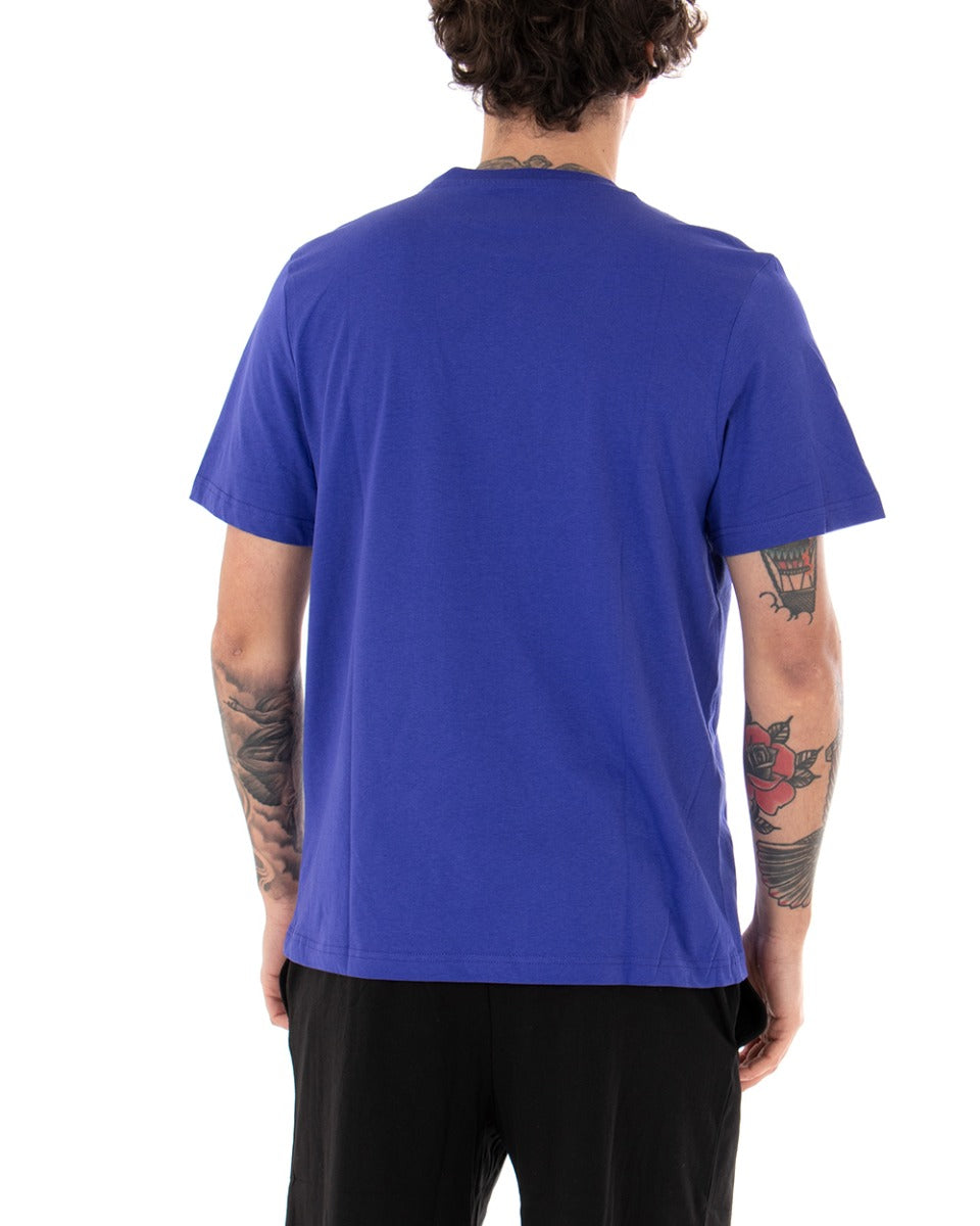 T-shirt Uomo Kappa MM Logo Cromen Tinta Unita Viola Girocollo Maniche Corte Casual GIOSAL-TS2425A