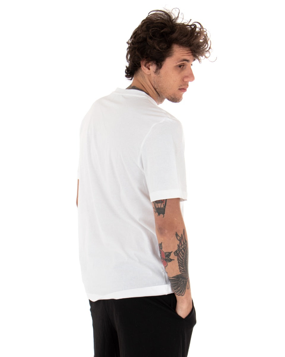 T-shirt Uomo Kappa Logo Zobi Casual Girocollo Basic Bianca GIOSAL