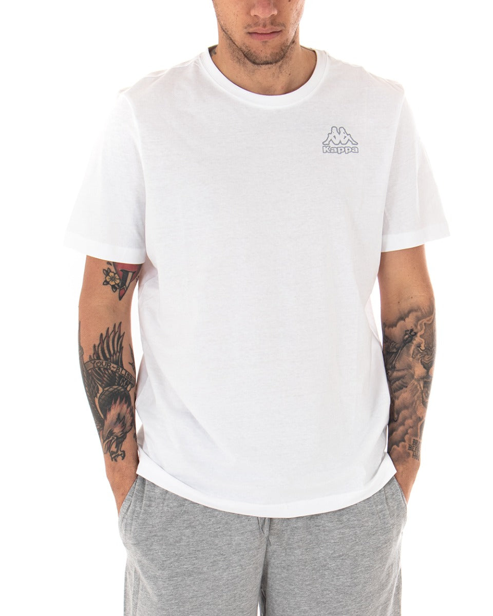 T-shirt Uomo Kappa Stampa Logo Cotit Retro Girocollo Bianco Girocollo Cotone GIOSAL-TS2478A