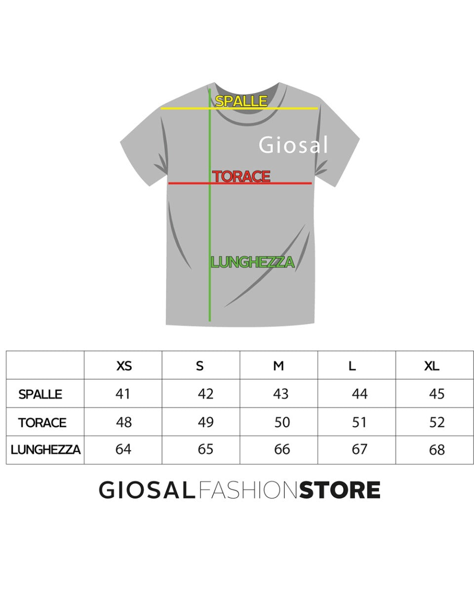 T-shirt Uomo Girocollo Tinta Unita Giallo Manica Corta Casual Basic GIOSAL