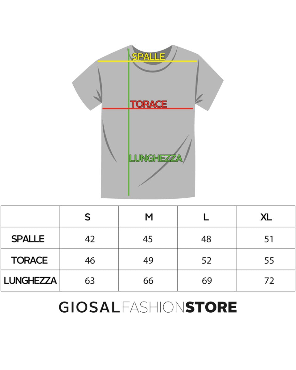 T-shirt Uomo Manica Corta Tinta Unita Nera Girocollo Basic Casual GIOSAL