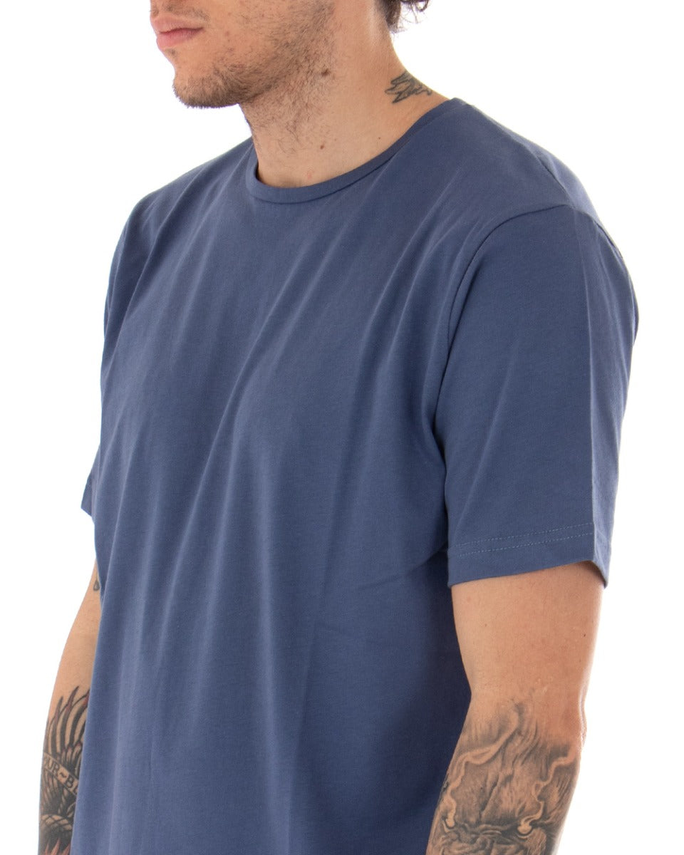 T-shirt Uomo Manica Corta Basic Tinta Unita Avion Casual Girocollo GIOSAL