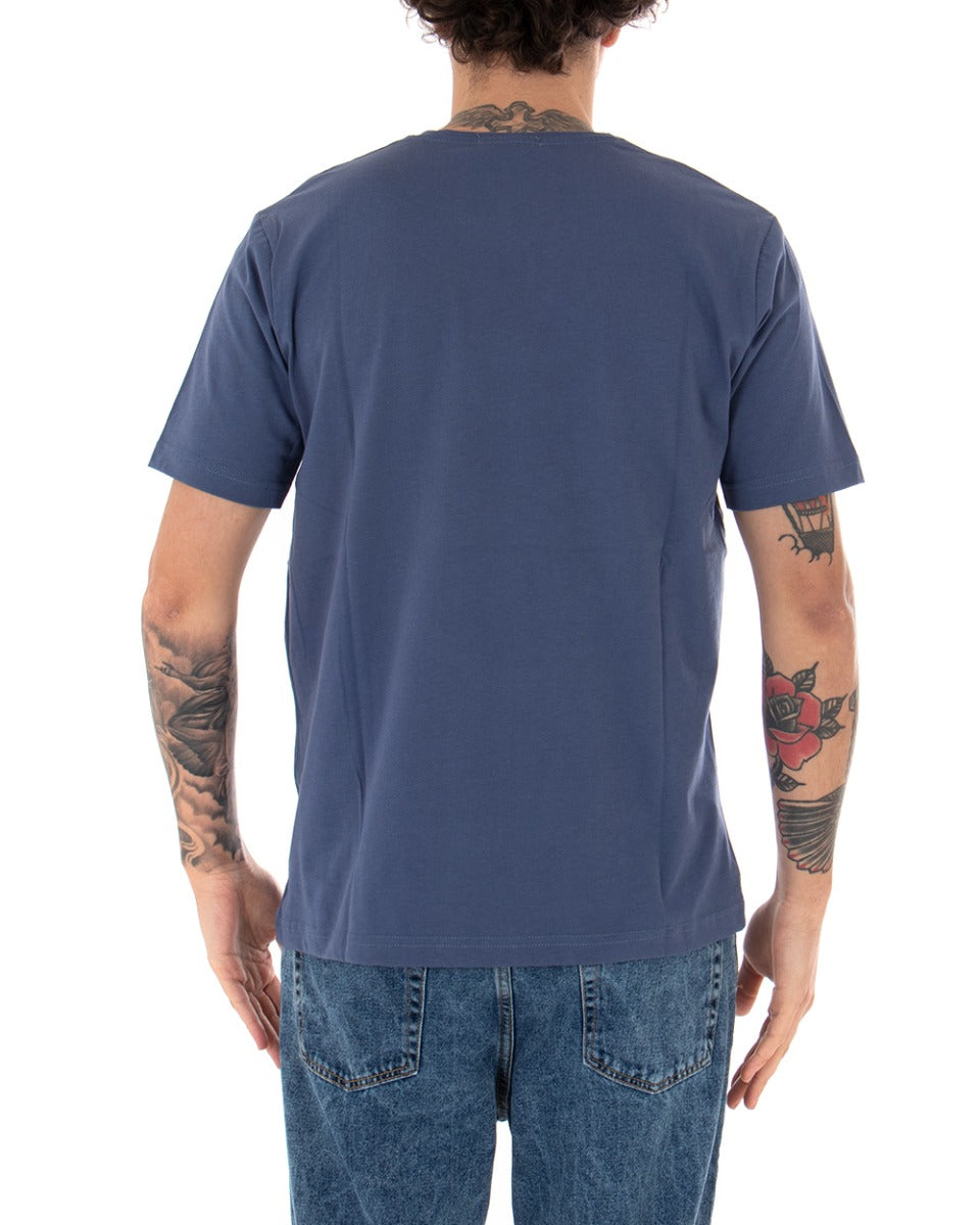 T-shirt Uomo Manica Corta Basic Tinta Unita Avion Casual Girocollo GIOSAL