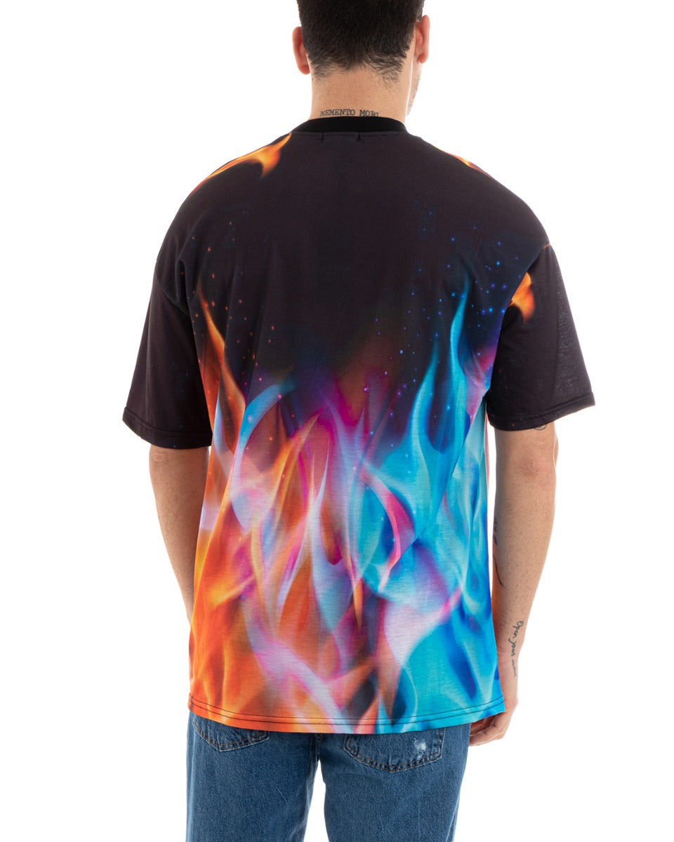 T-Shirt Uomo Tie Dye Maniche Corte Girocollo Multicolore GIOSAL - TS2903A