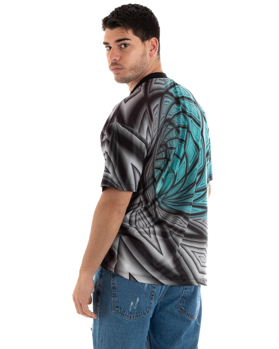 T-Shirt Uomo Tie Dye Maniche Corte Girocollo Multicolore GIOSAL - TS2904A