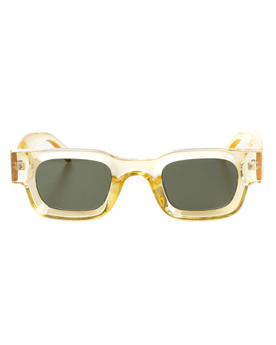 Occhiali da Sole Uomo Unisex Sunglasses Giallo Trasparenti Casual GIOSAL-OC1057A