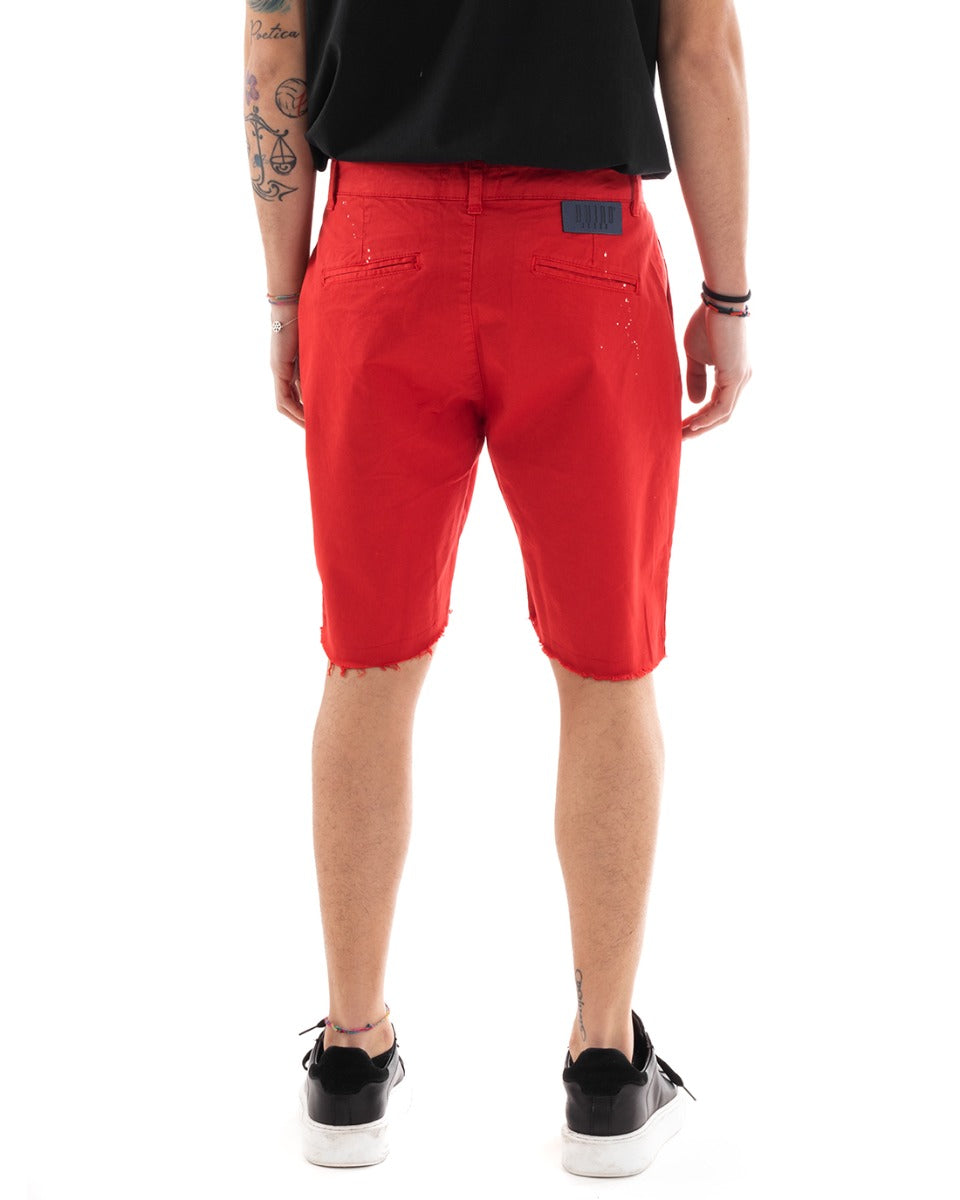 Bermuda Pantaloncino Pantalone Corto Uomo Cotone Shorts Toppe Scozzese GIOSAL-PC1078A