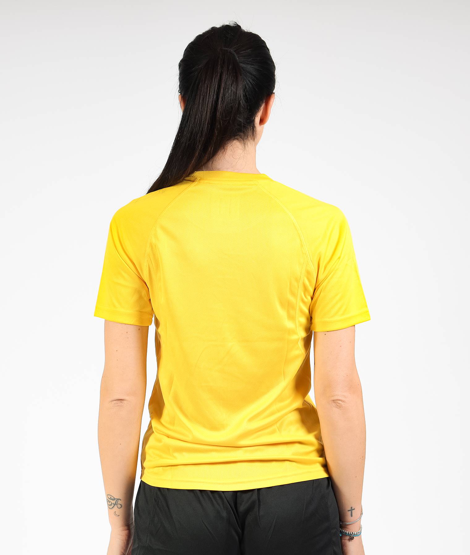 T-shirt GIVOVA ONE MICROFORATA GIALLO Mesh Unisex Maglia Sportiva Comoda Tinta Unita GIOSAL