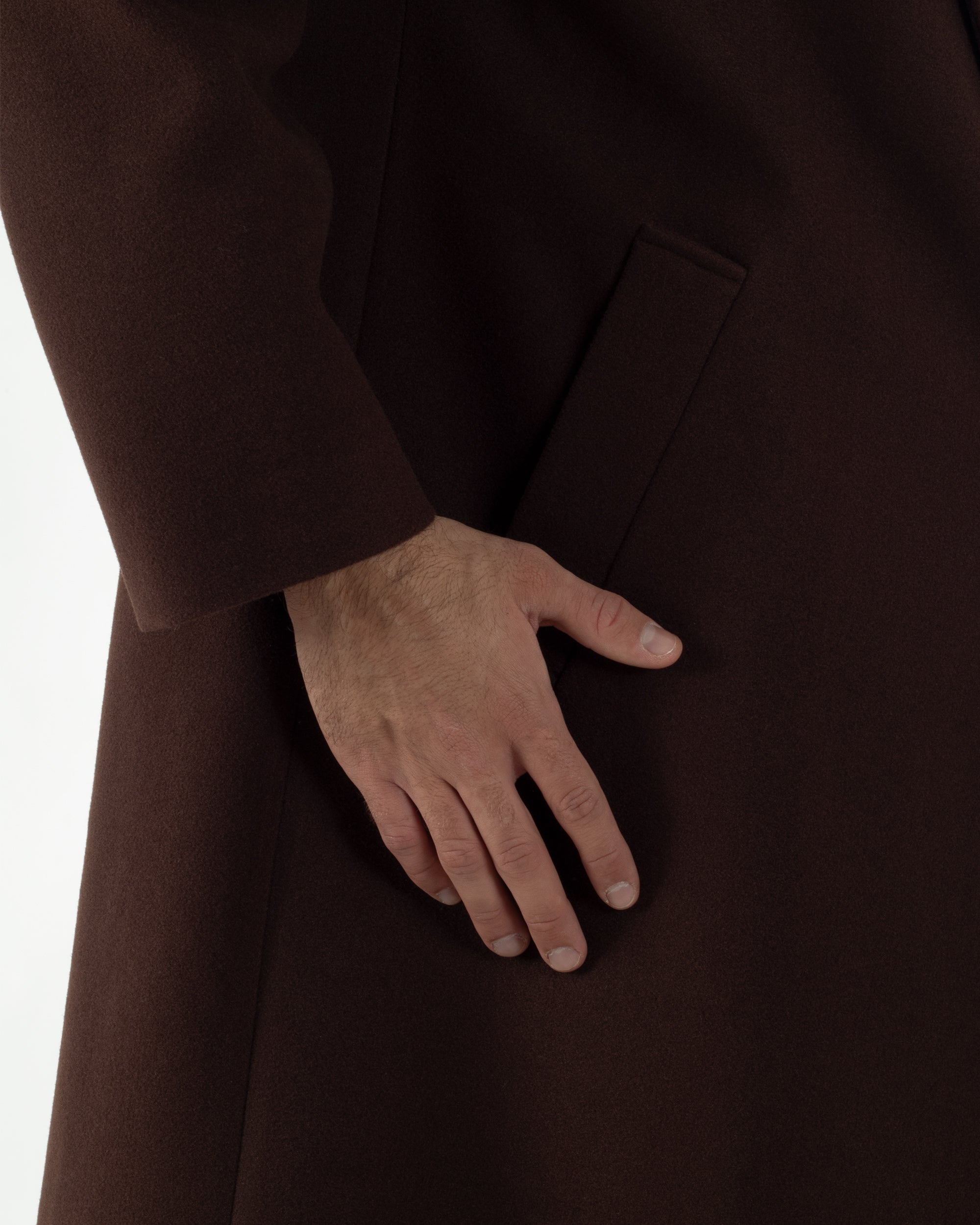 Cappotto Uomo Oversize Monopetto Maniche Raglan Collo Rever Marrone CO1076A