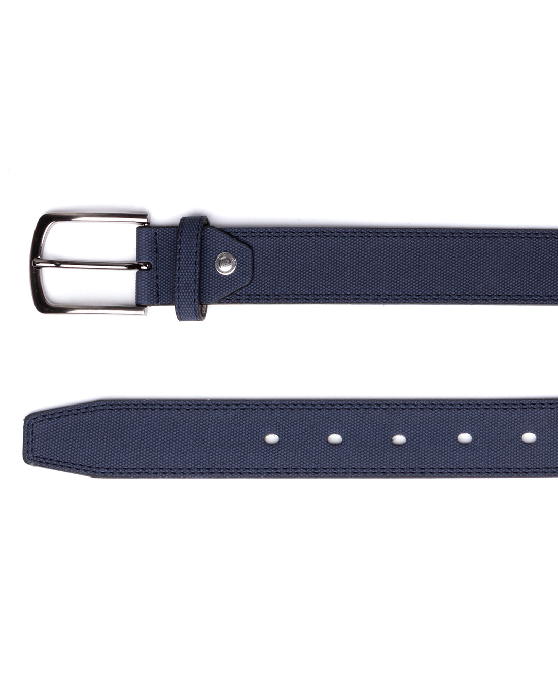 Wide Men's Belt Adjustable Metal Buckle Blue Faux Leather GIOSAL-A2113A