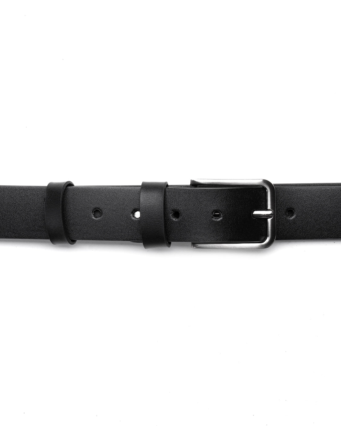 Wide Men's Belt Adjustable Metal Buckle Black Faux Leather GIOSAL-A2117A