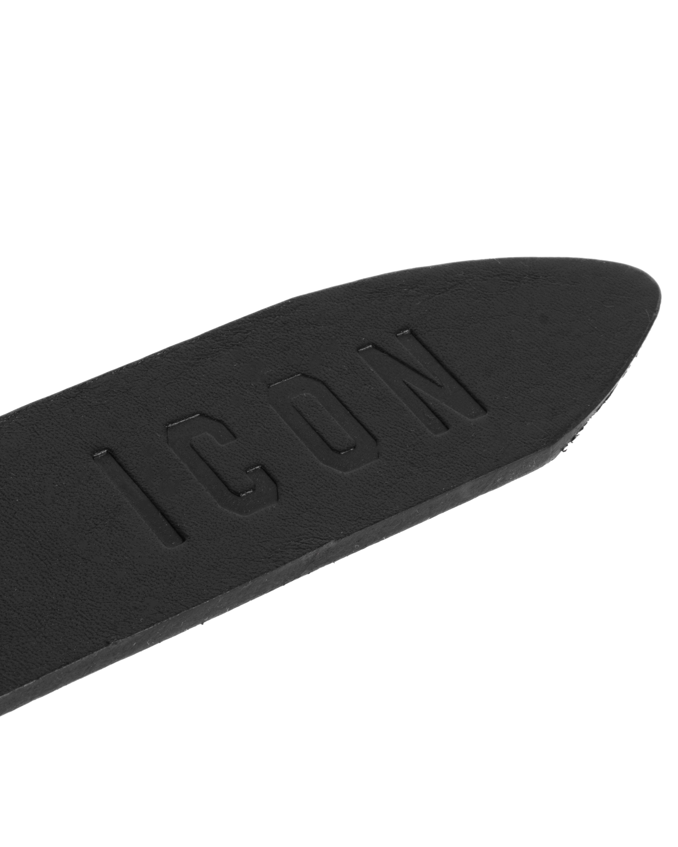 Cintura Uomo Cinta Ecopelle Regolabile Fibbia in Metallo Nero ICON ICXF2W6A031