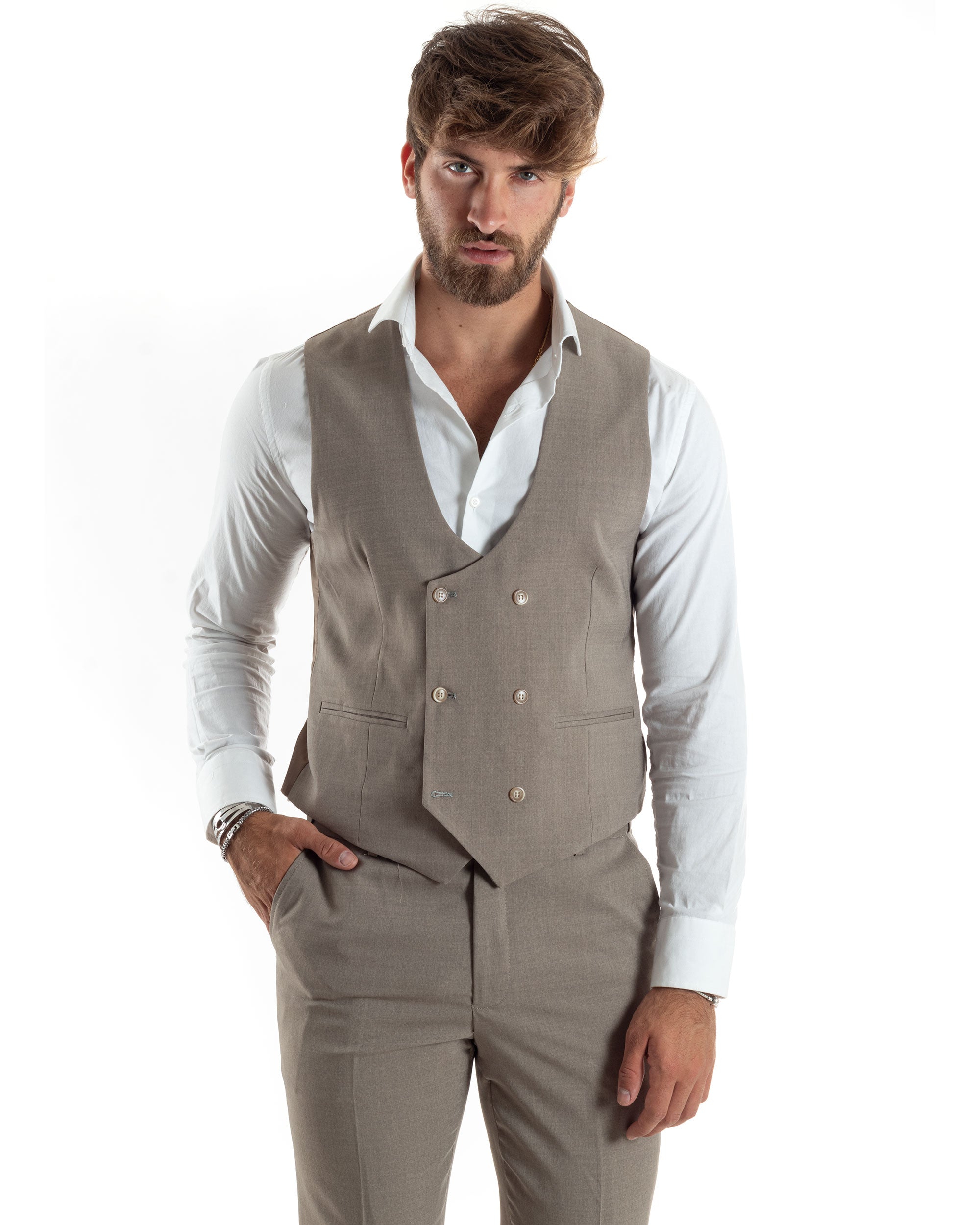 Gilet Abito Firmato Gilet Abito Uomo Elegante Abito Uomo Monopetto