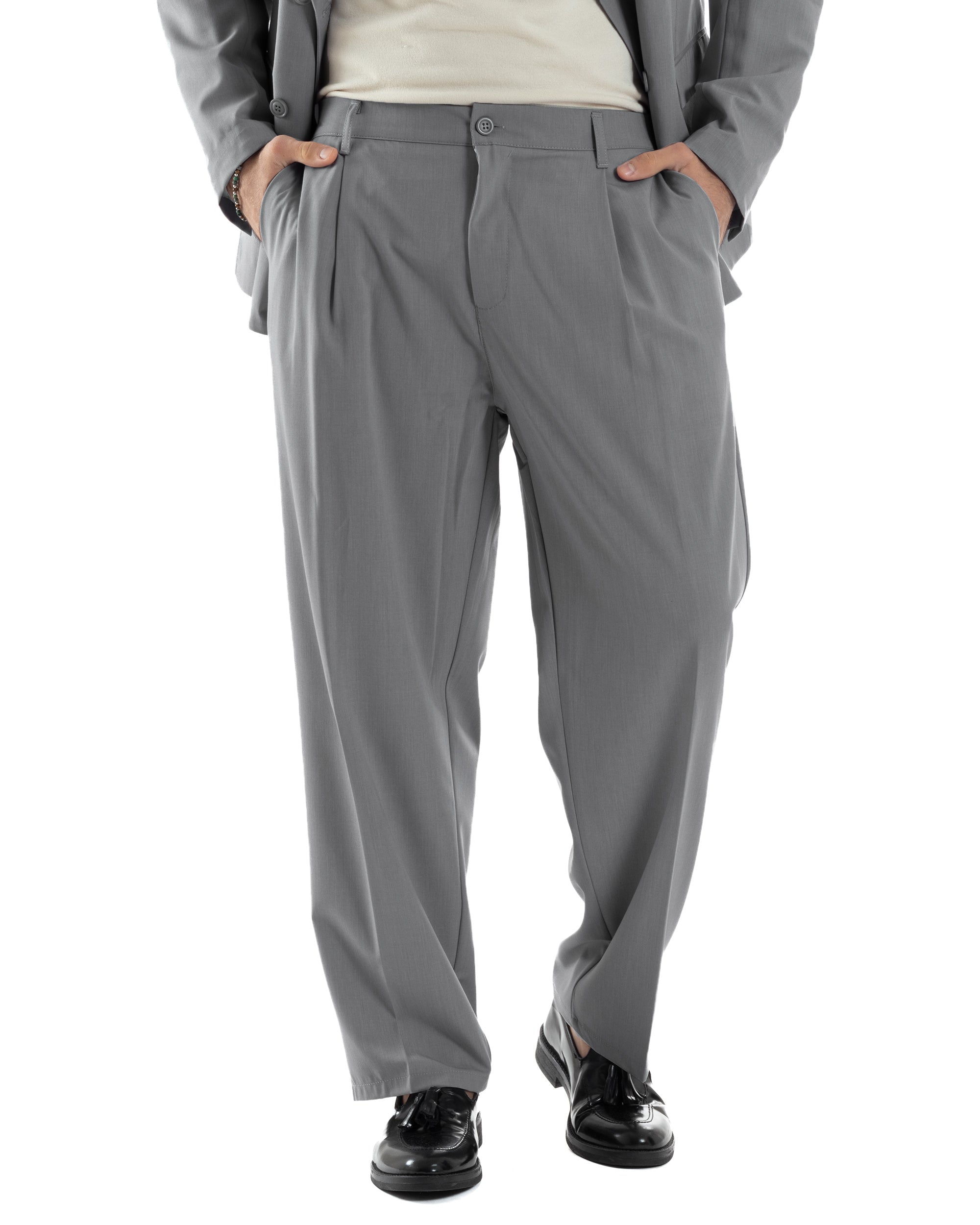 Men's Double Breasted Suit Suit Jacket Pants Buttons Lapels Satin Blue Elegant Tuxedo GIOSAL-AE1050A