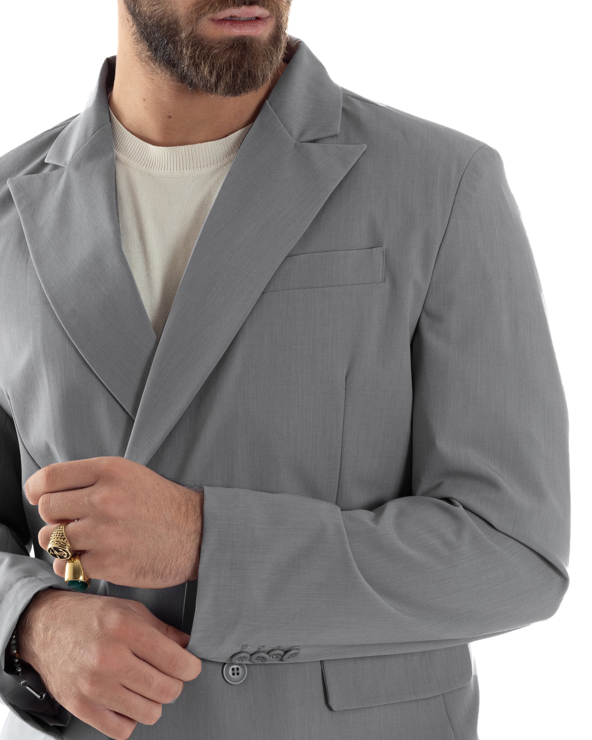 Men's Double Breasted Suit Suit Jacket Pants Buttons Lapels Satin Blue Elegant Tuxedo GIOSAL-AE1050A