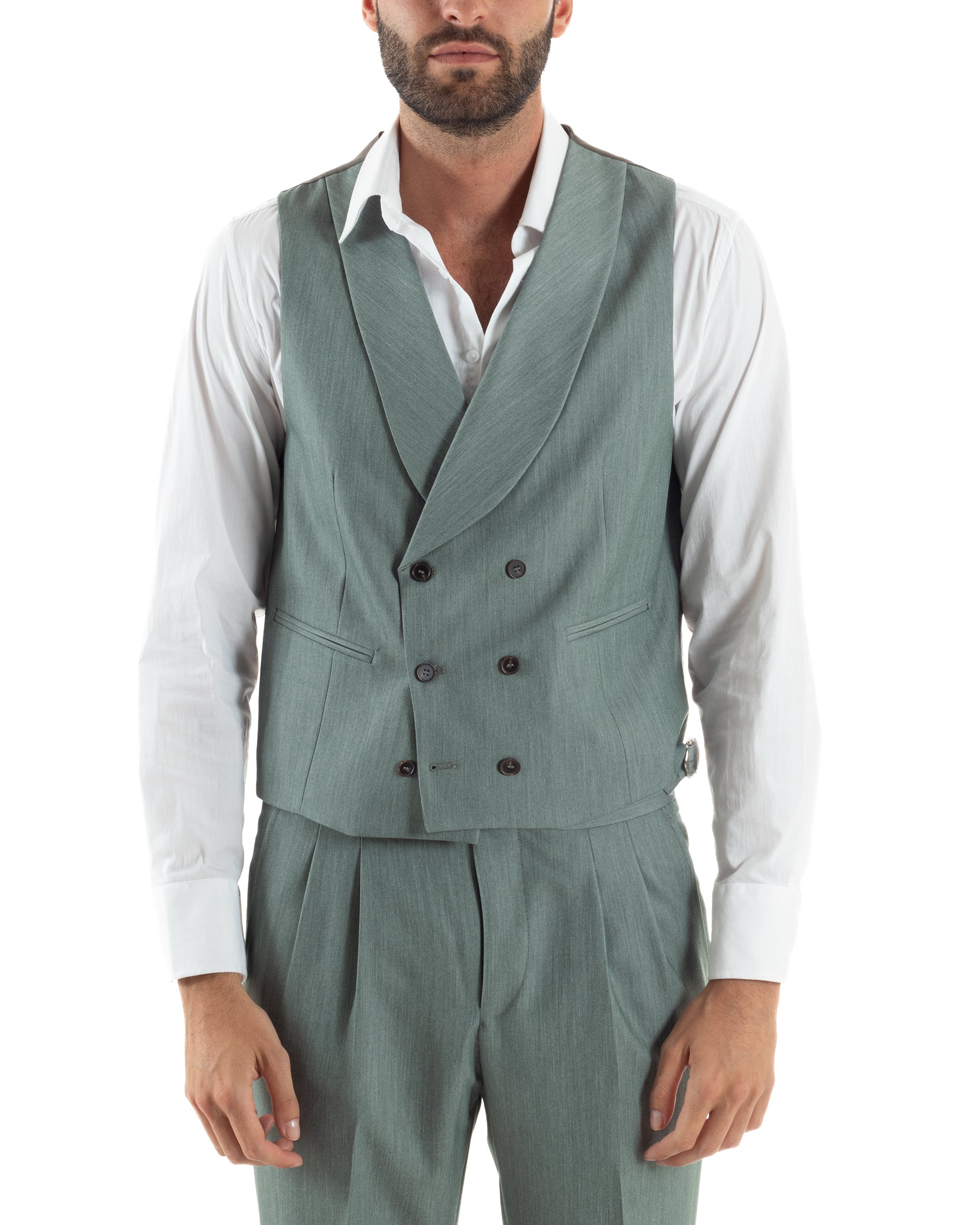 Abito Monopetto Sartoriale Tre Pezzi Gilet Doppiopetto AE1176A