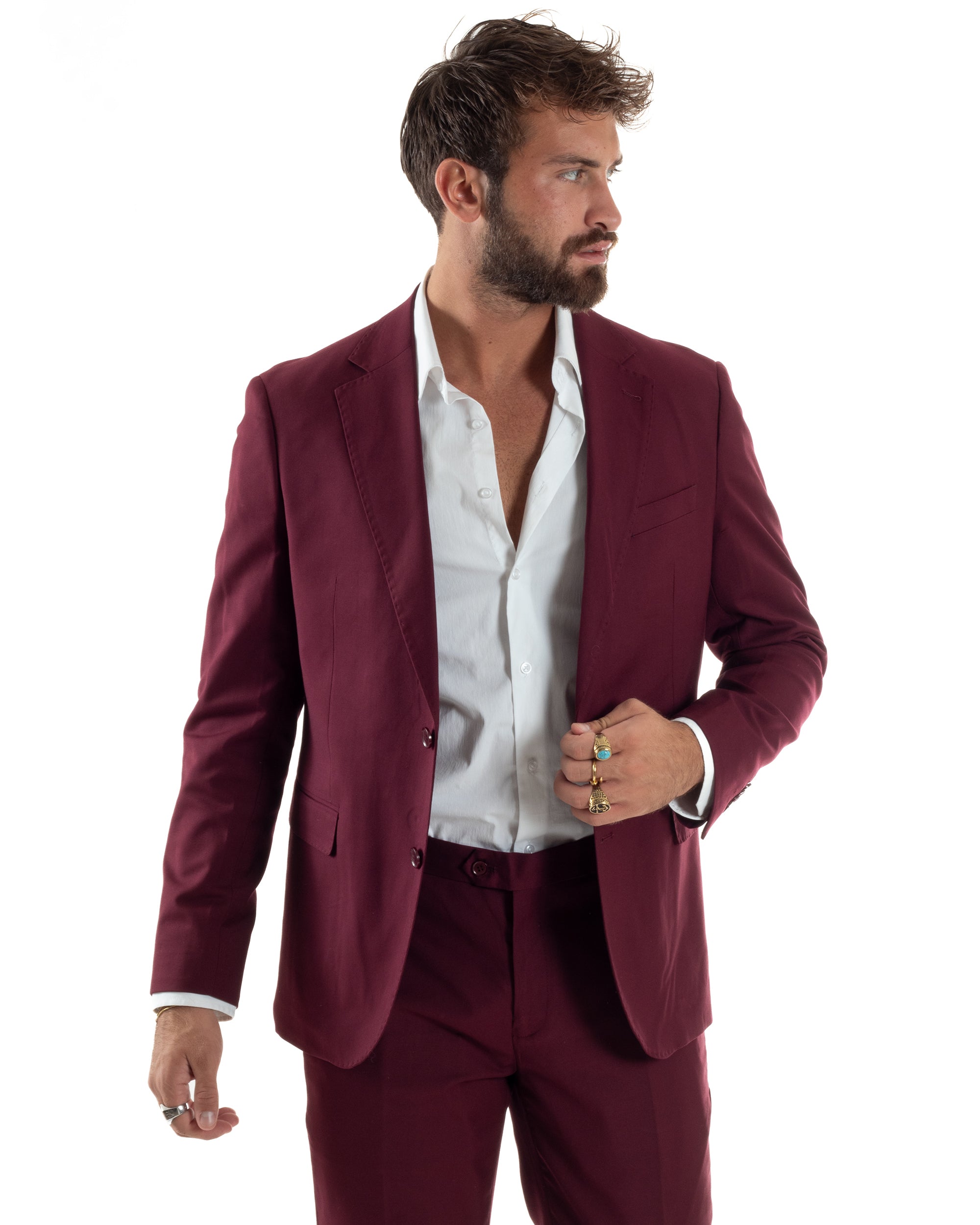 Abito Monopetto Basic Tinta Unita Bordeaux AE1181A