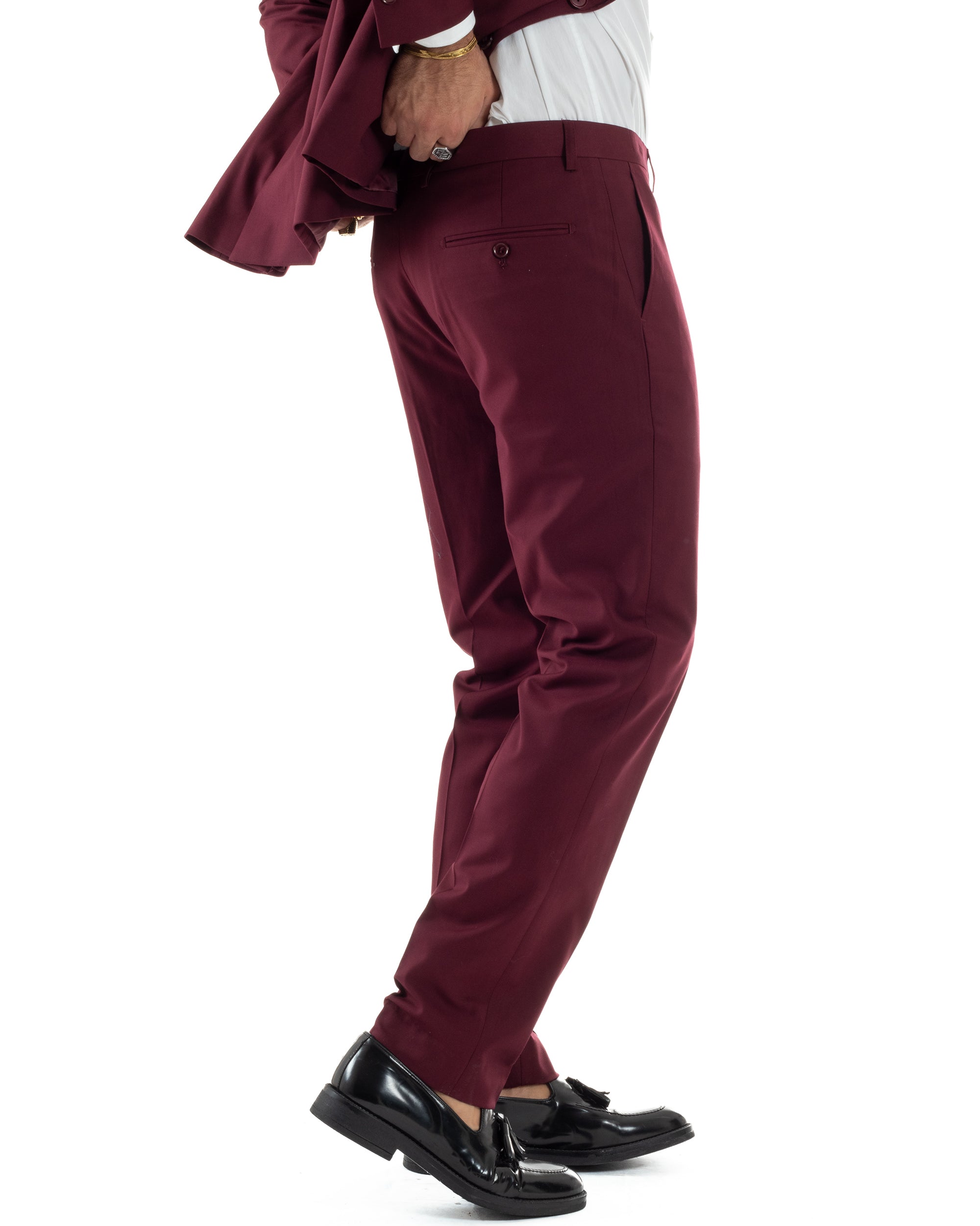 Abito Monopetto Basic Tinta Unita Bordeaux AE1181A