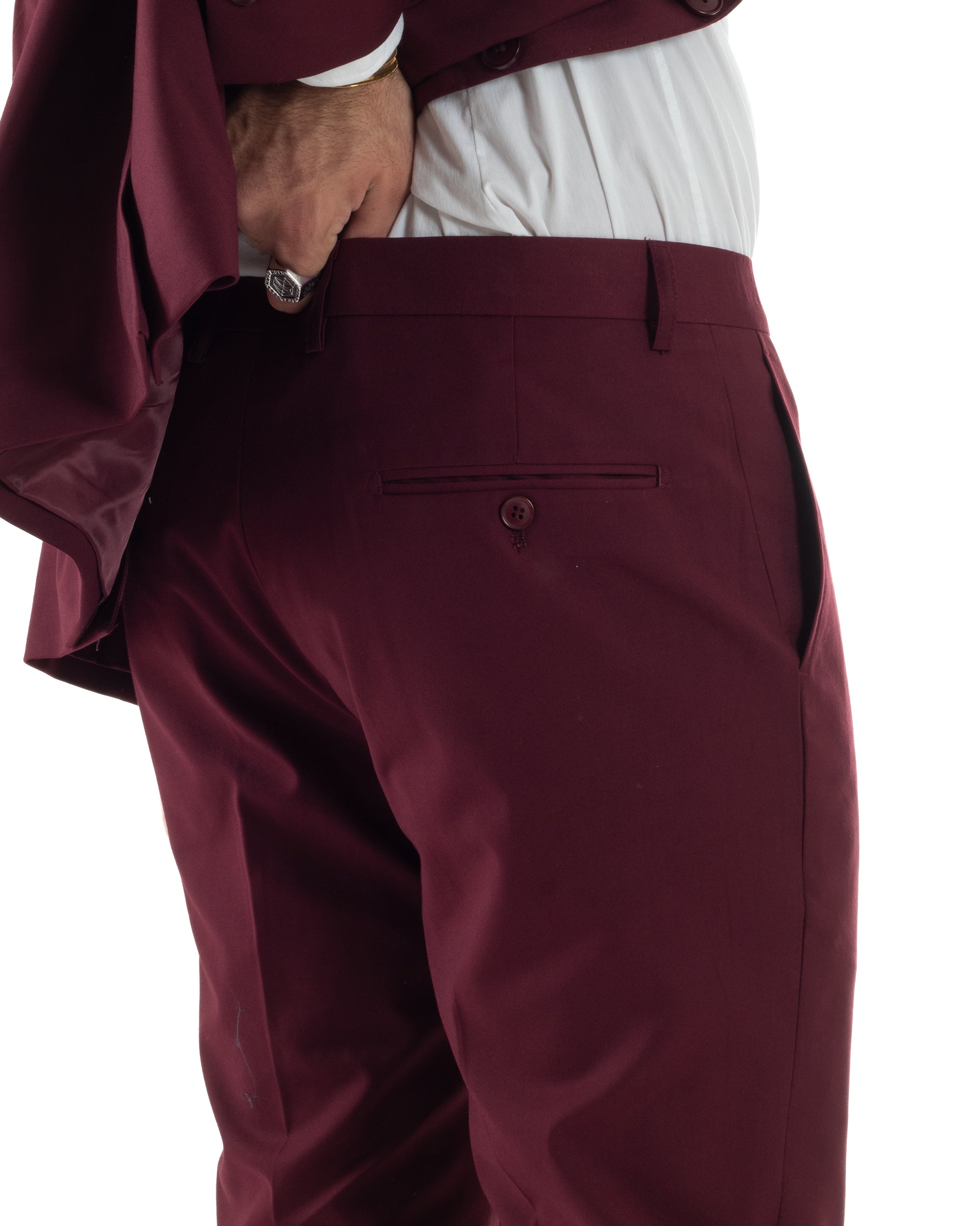 Abito Monopetto Basic Tinta Unita Bordeaux AE1181A