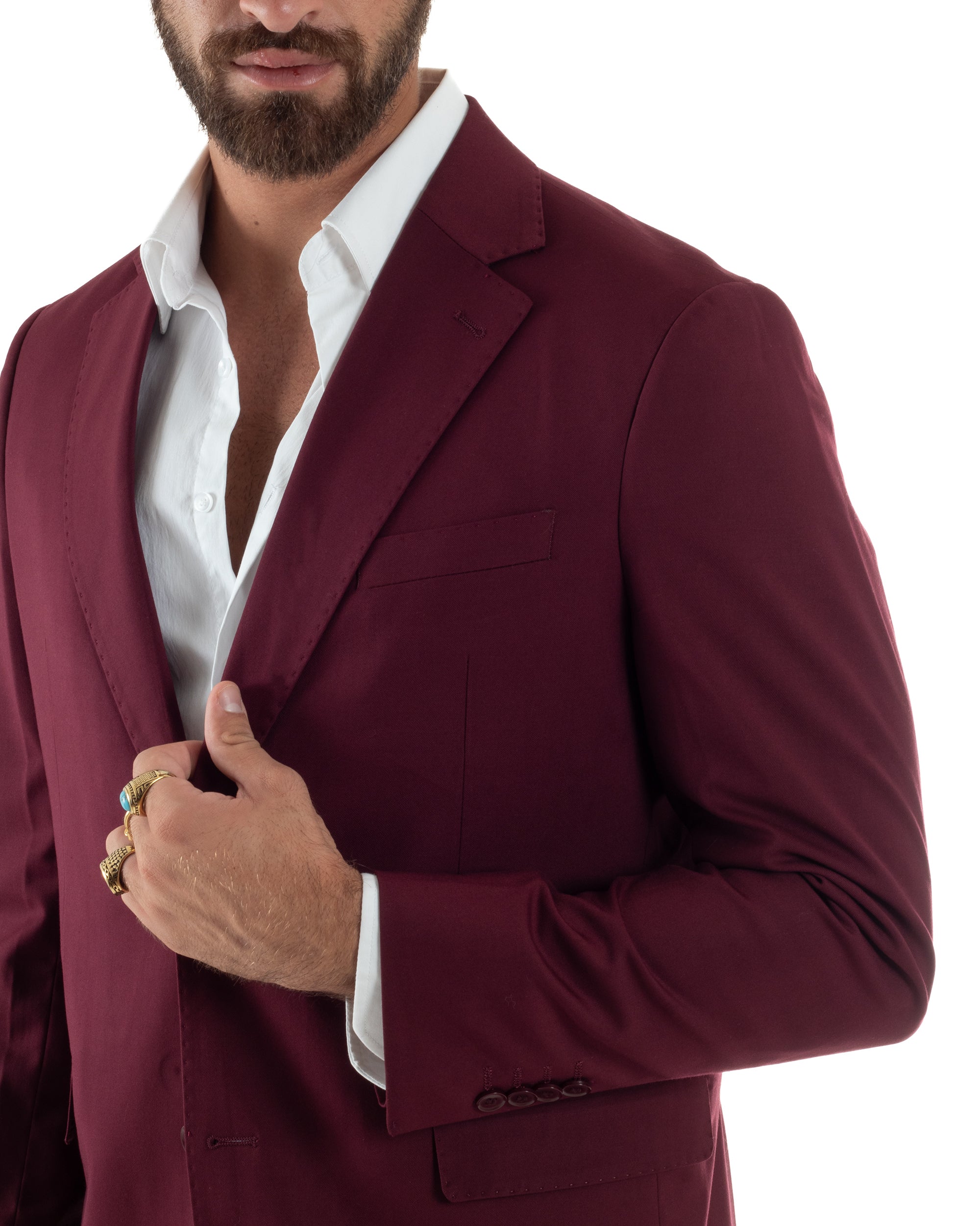 Abito Monopetto Basic Tinta Unita Bordeaux AE1181A