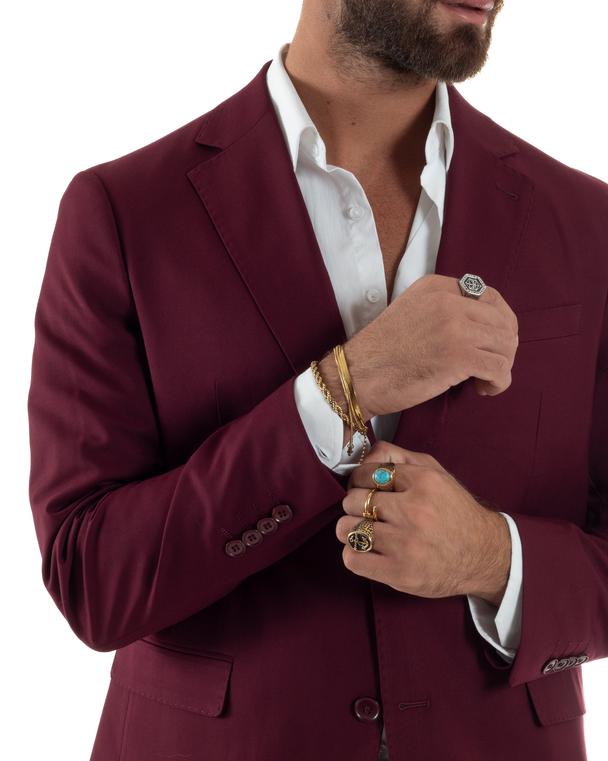 Abito Monopetto Basic Tinta Unita Bordeaux AE1181A