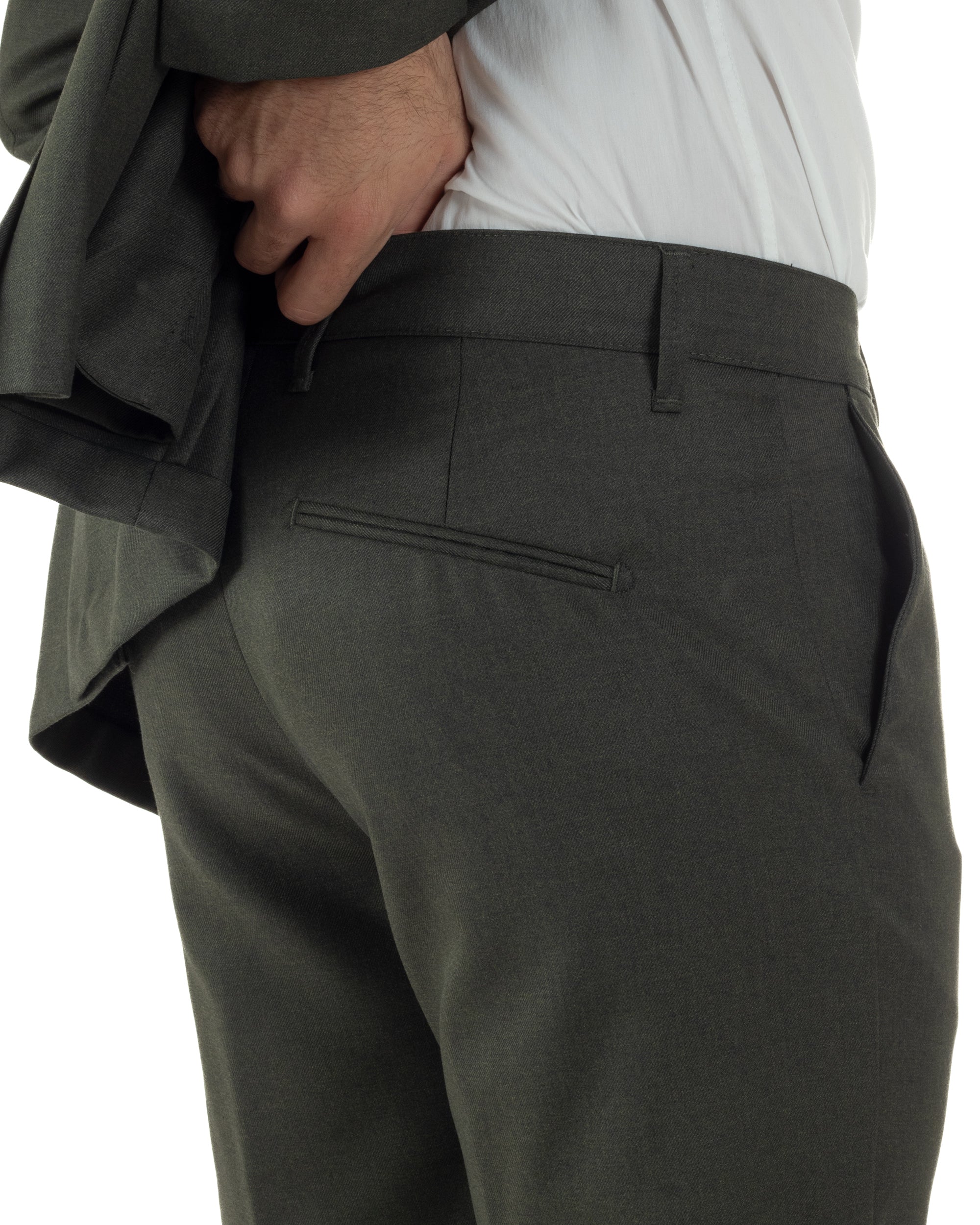 Abito Uomo Monopetto Lana Classico Sartoriale Verde AE1198A