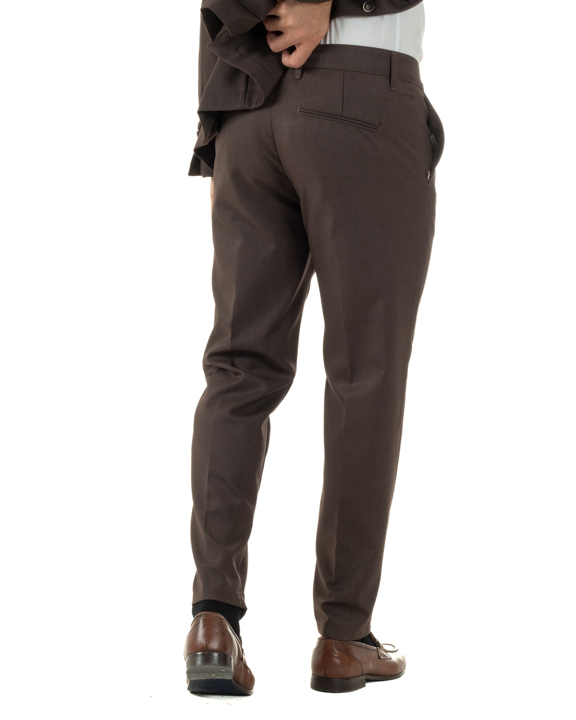 Abito Uomo Monopetto Lana Classico Sartoriale Marrone AE1199A