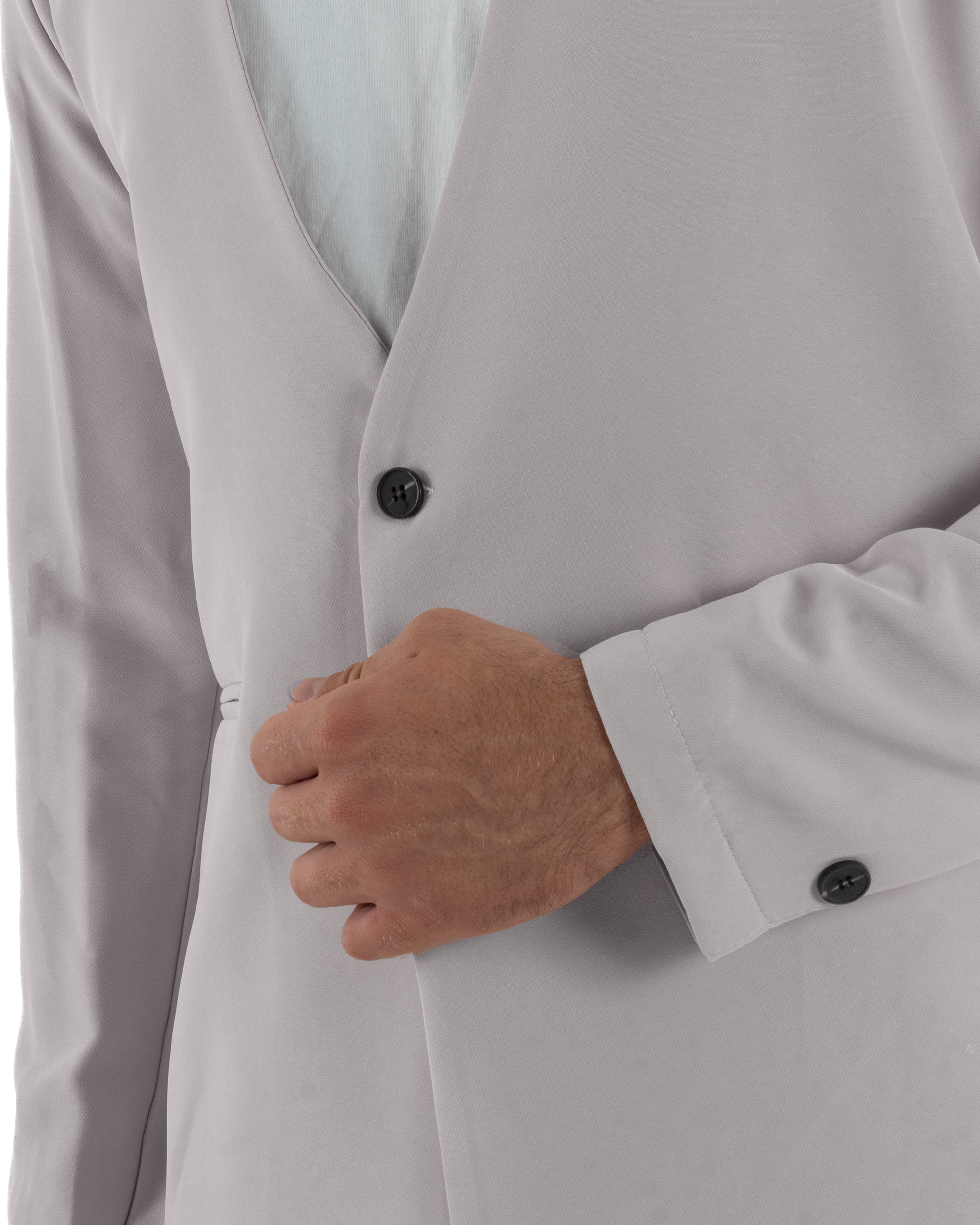 Abito uomo monopetto vestito viscosa completo giacca pantaloni grigio GIOSAL-AE1244A