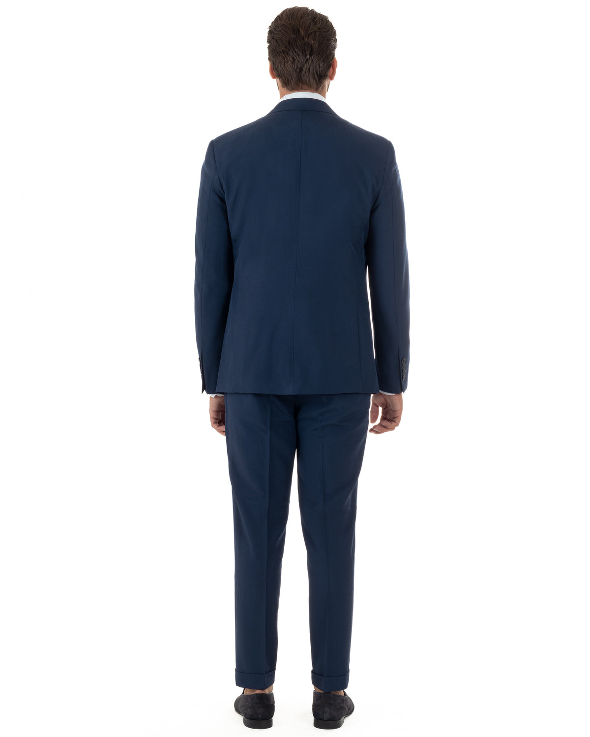 Abito uomo monopetto vestito 3 pezzi completo panciotto blu navy GIOSAL-AE1283A