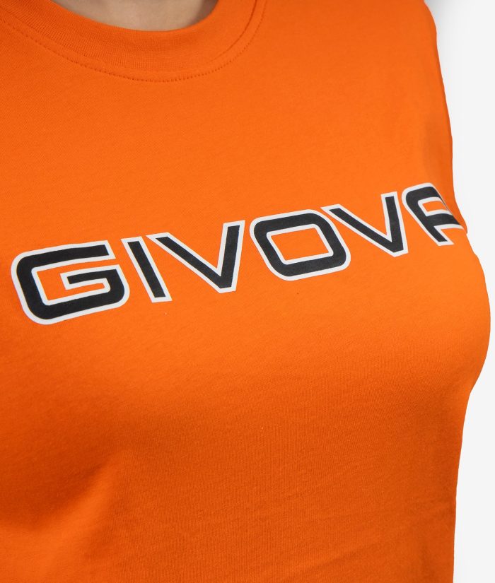 T-SHIRT SPOT GIVOVA ARANCIO FLUO Cotone Unisex Maglia Mezze Maniche Sportiva Da Ginnastica GIOSAL