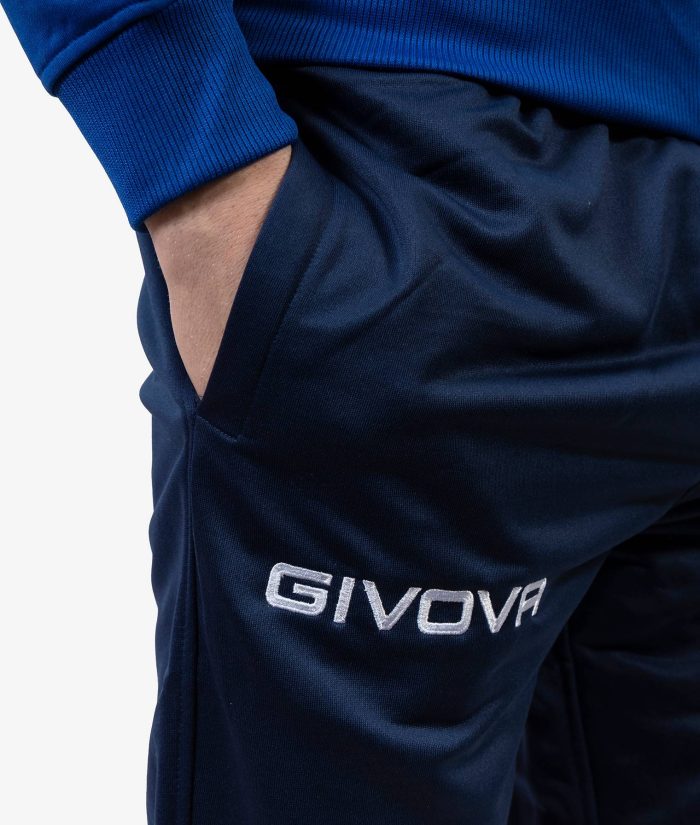 Tuta GIVOVA KING 4 SEASON AZZURRO BLU Set Unisex Sportivo Felpa Con Zip Con Capuccio Pantaloni Da Ginnastica Tracksuit GIOSAL