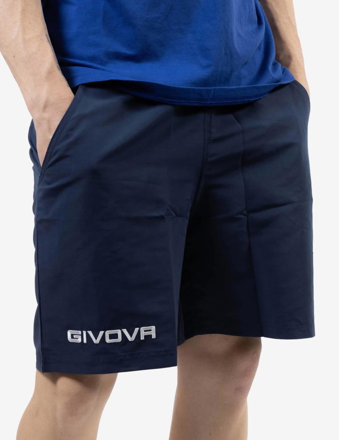 Kit STREET GIVOVA AZZURRO BLU Set Unisex Cotone Bicolore Sportivo Maglia Con Colletto Polo Mezze Maniche Bermuda Microfibra Pantaloncino Da Allenamento GIOSAL