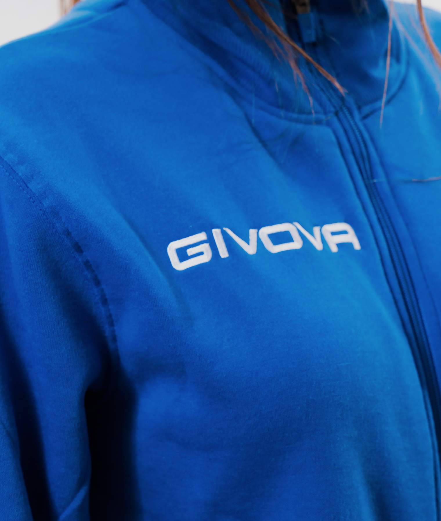 FELPA CITTA’ NEW GIVOVA AZZURRO Cotone Garzato Unisex Maglia Da Ginnastica Con Zip Calda Sportiva GIOSAL