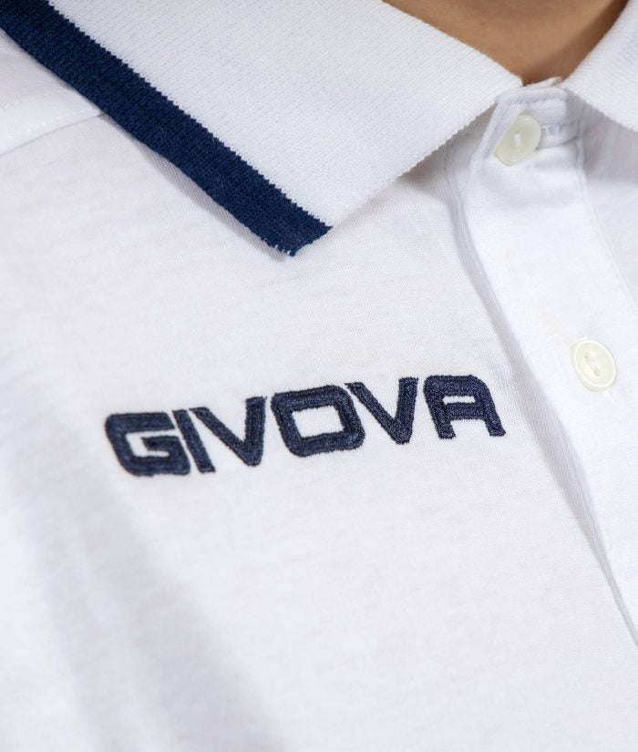 Kit STREET GIVOVA BIANCO BLU Set Unisex Cotone Bicolore Sportivo Maglia Con Colletto Polo Mezze Maniche Bermuda Microfibra Pantaloncino Da Allenamento GIOSAL