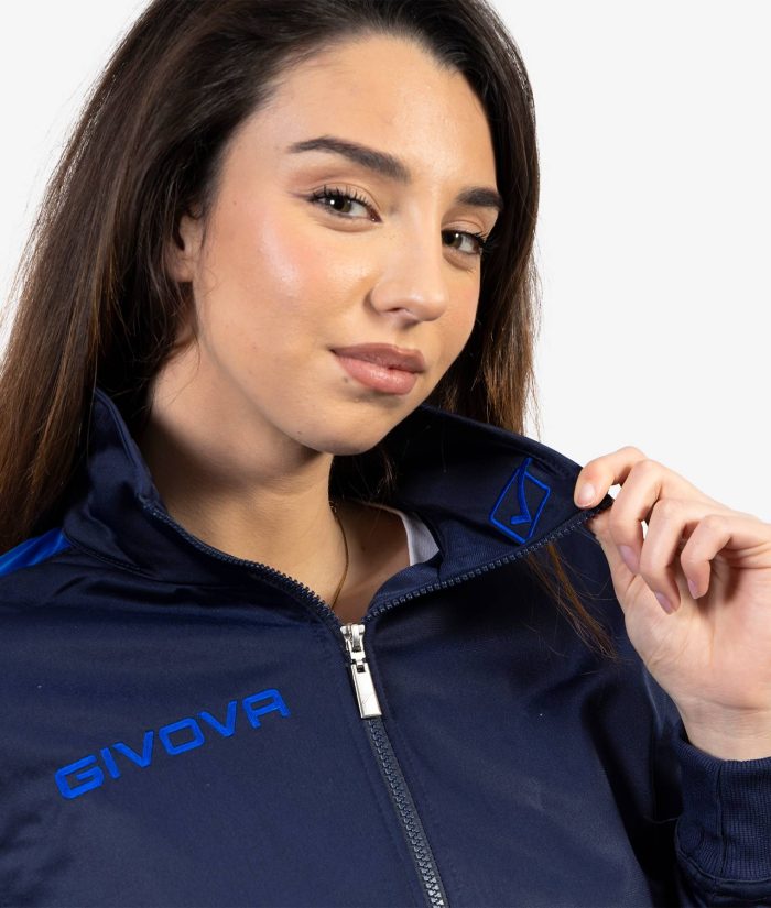 Tuta GIVOVA REVOLUTION BLU AZZURRO Triacetato Set Unisex Sportivo Felpa Con Zip Pantaloni Tracksuit Da Ginnastica GIOSAL