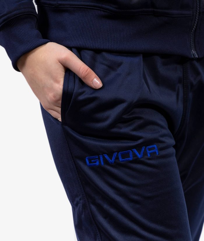 Tuta GIVOVA REVOLUTION BLU AZZURRO Triacetato Set Unisex Sportivo Felpa Con Zip Pantaloni Tracksuit Da Ginnastica GIOSAL