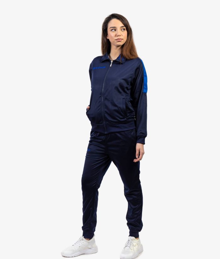 Tuta GIVOVA REVOLUTION BLU AZZURRO Triacetato Set Unisex Sportivo Felpa Con Zip Pantaloni Tracksuit Da Ginnastica GIOSAL