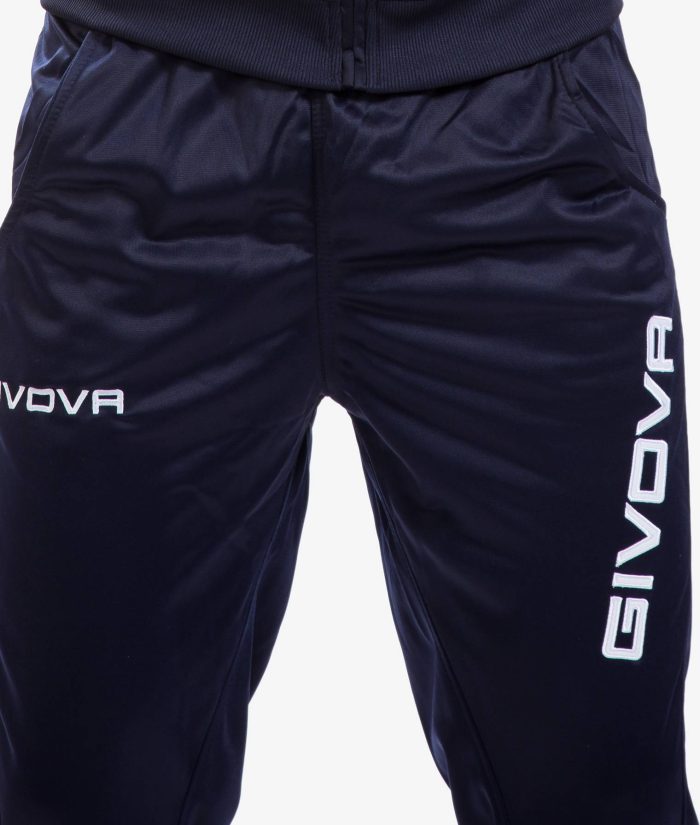 Tuta GIVOVA VISA BLU BIANCO Triacetato Set Unisex Sportivo Da Ginnastica Felpa Con Zip Pantaloni Tracksuit GIOSAL