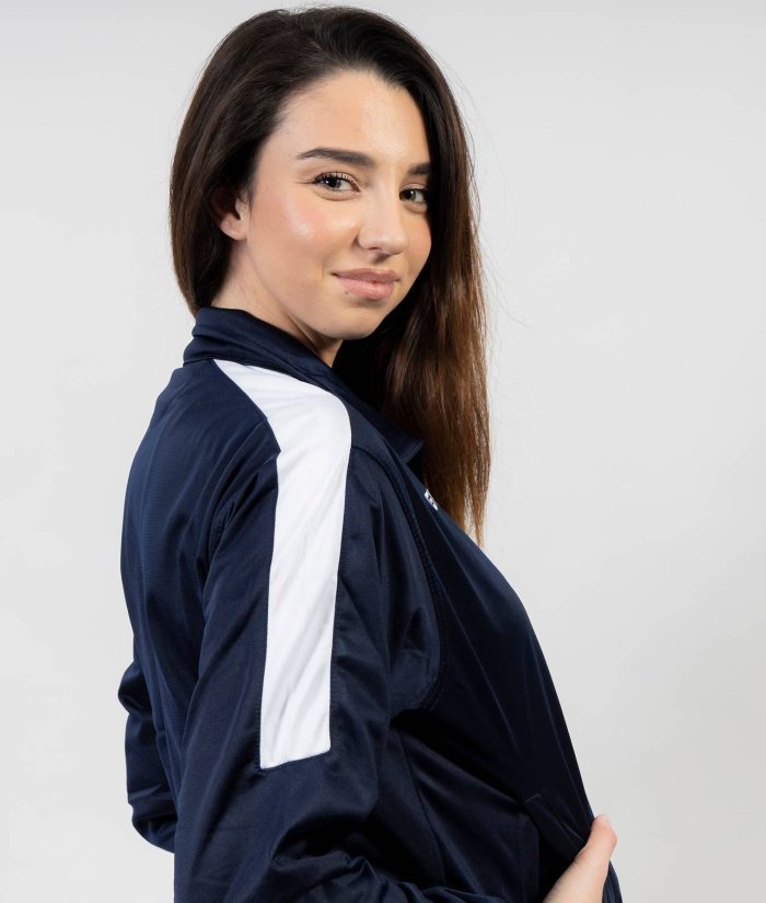 Tuta GIVOVA REVOLUTION BLU BIANCO Triacetato Set Unisex Sportivo Felpa Con Zip Pantaloni Tracksuit Da Ginnastica GIOSAL