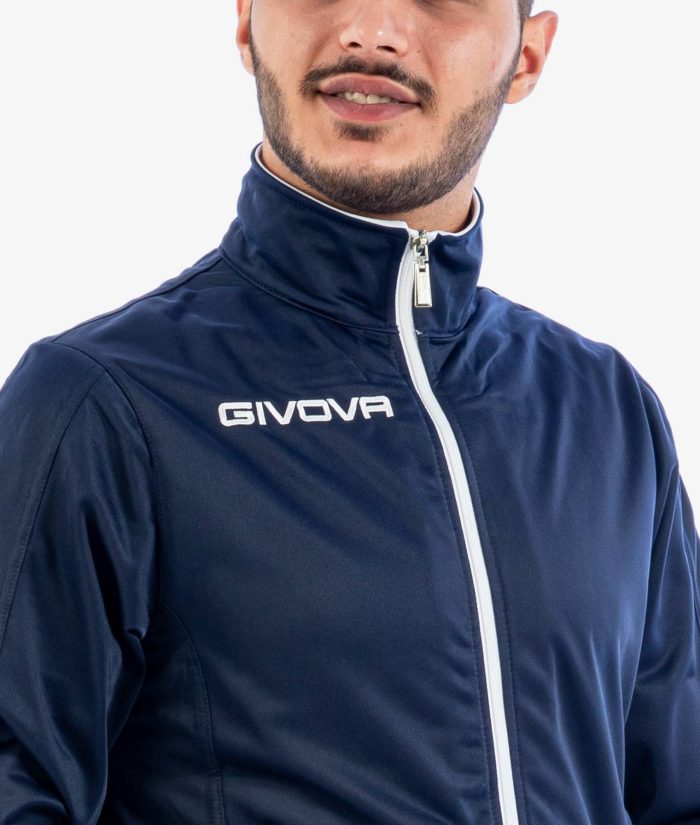 Tuta GIVOVA TORINO BLU BIANCO Triacetato Set Unisex Sportivo Da Ginnastica Felpa Con Zip Pantaloni Tracksuit GIOSAL