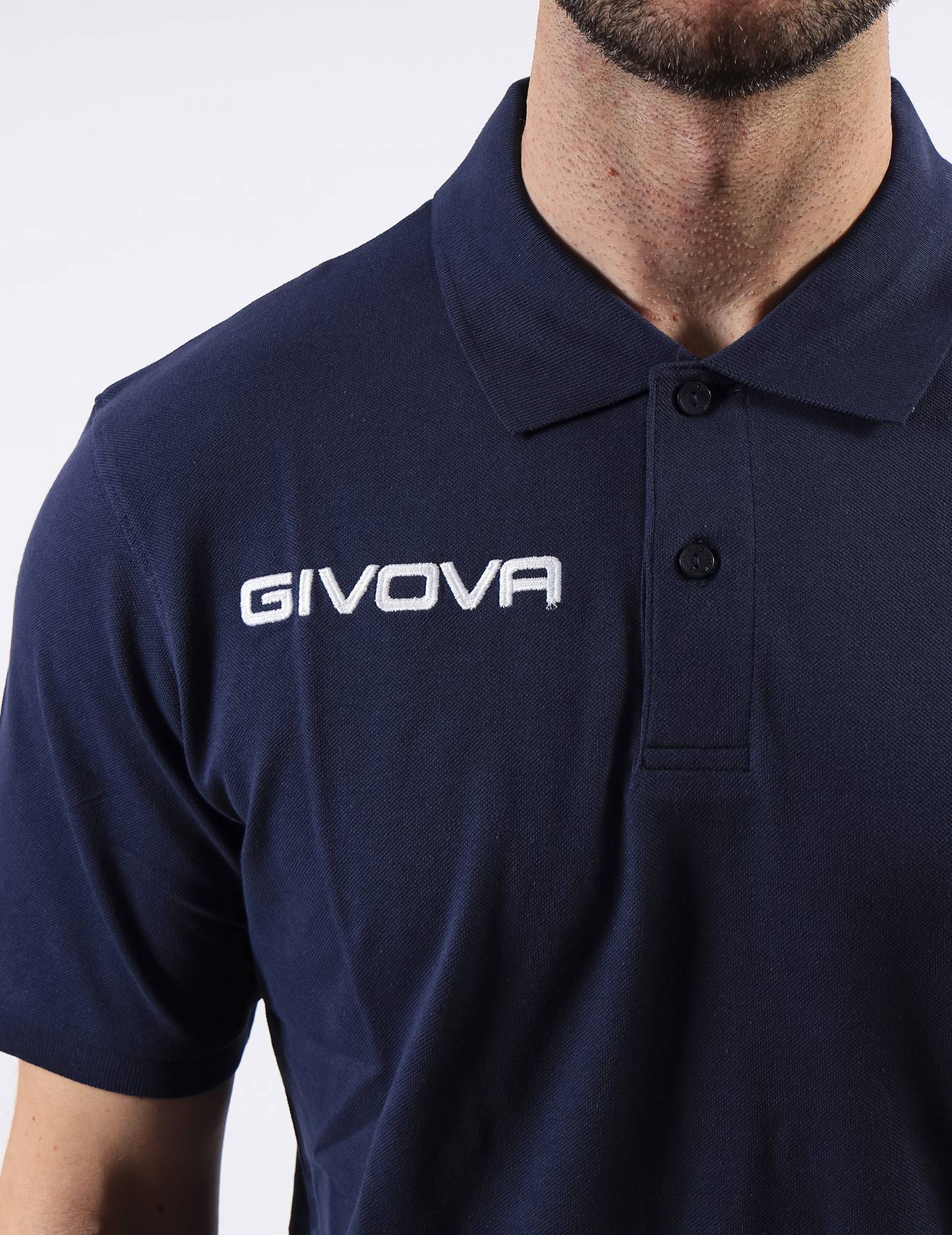 POLO SUMMER GIVOVA BLU Unisex Cotone Piquet T-shirt Sportiva Con Colletto Tinta Unita GIOSAL