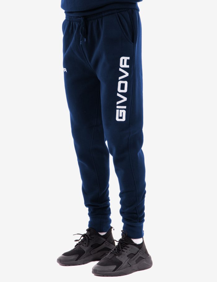 PANTA COTONE GIVOVA BLU Unisex Jogger Sportivo Con Tasche America Pantatuta Con Laccio Tinta Unita Da Ginnastica GIOSAL