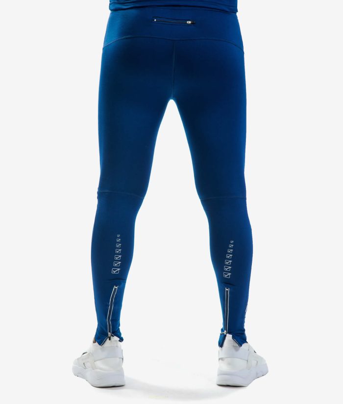 RUNNING LONG PANT GIVOVA BLU Tessuto Tecnico Unisex Leggins Sportivo Pantalone Traspirante Bicolore Comodo Da Ginnastica GIOSAL