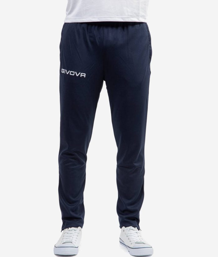 PANTALONE GIVOVA 100 BLU Unisex Jogger Con Zip Al Fondo Pantatuta Sportivo Con Tasche Da Ginnastica Tinta Unita GIOSAL