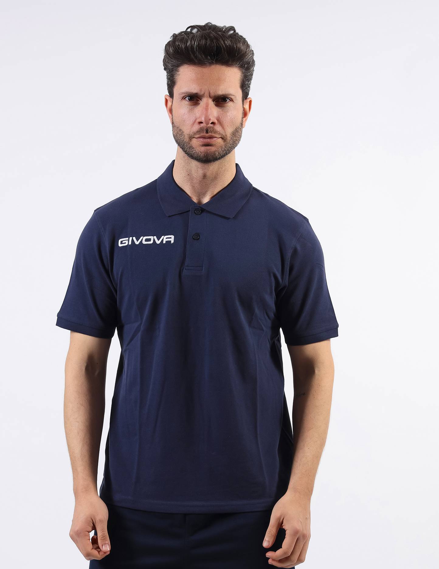 POLO SUMMER GIVOVA BLU Unisex Cotone Piquet T-shirt Sportiva Con Colletto Tinta Unita GIOSAL