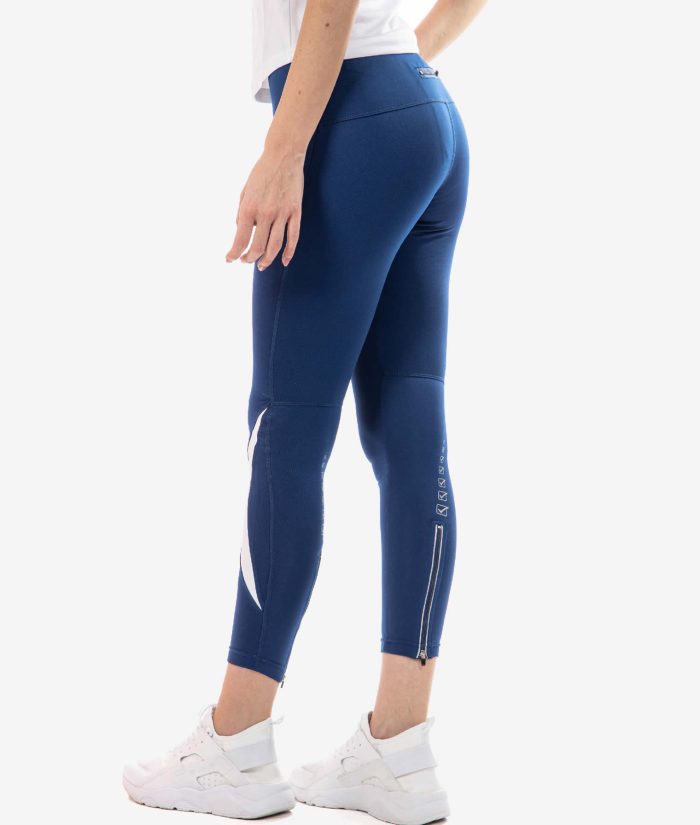 RUNNING LONG PANT GIVOVA BLU Tessuto Tecnico Unisex Leggins Sportivo Pantalone Traspirante Bicolore Comodo Da Ginnastica GIOSAL