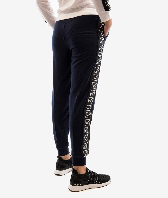 PANTALONE TERRY BAND GIVOVA BLU Unisex Felpa Jogger Con Coulisse Pantatuta Sportivo Con Tasche Laterali Da Ginnastica GIOSAL