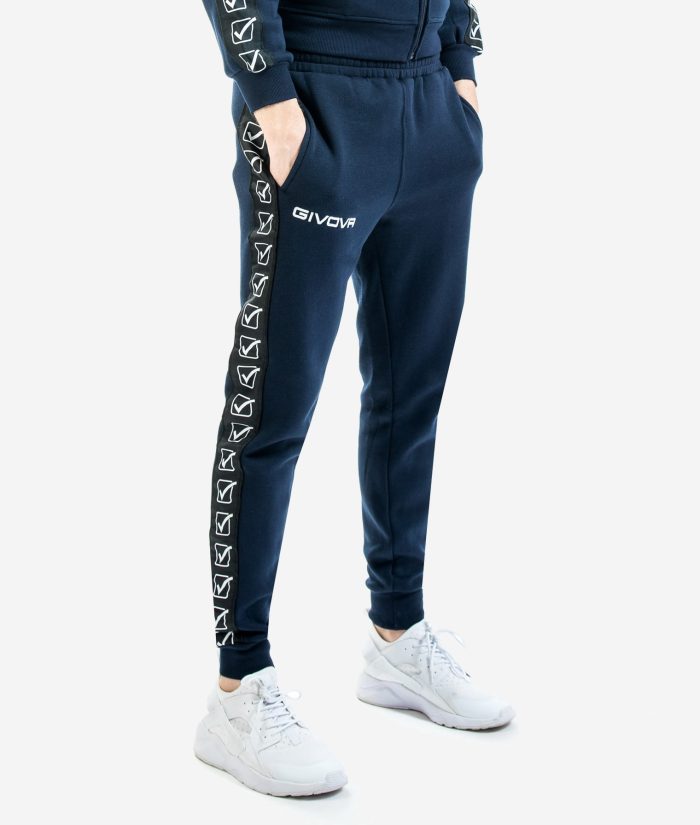 PANTALONE FELPA BAND GIVOVA BLU Cotone Felpato Garzato Unisex Jogger Da Ginnastica Pantatuta Con Tasche Laterali Con Coulisse Sportivo GIOSAL